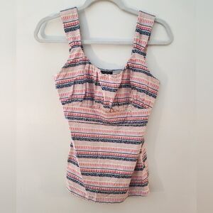 Ann Taylor Multicolor Striped Tank Top